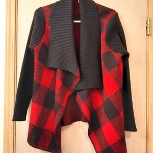 Plaid/Buffalo Check Cardigan
